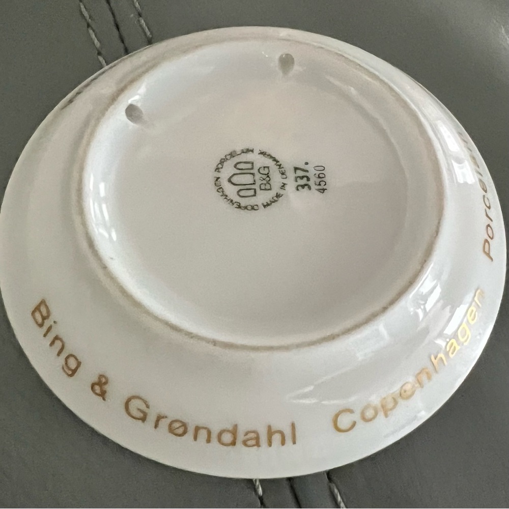 Vintage BING & GRONDAHL (B&G) Copenhagen PORCELAIN Mini PLATE Made in Denmark - Picture 6 of 8
